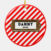 Feldhockey-Weihnachtsgeschenk Keramik Ornament (Hinten)