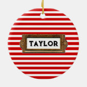 Feldhockey-Weihnachtsgeschenk Keramikornament (Hinten)