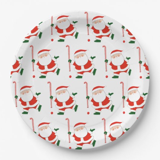 Feldhockey-Weihnachtsgeschenk Pappteller (Vorderseite)