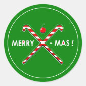Feldhockey-Weihnachtsgeschenk Runder Aufkleber (Vorderseite)