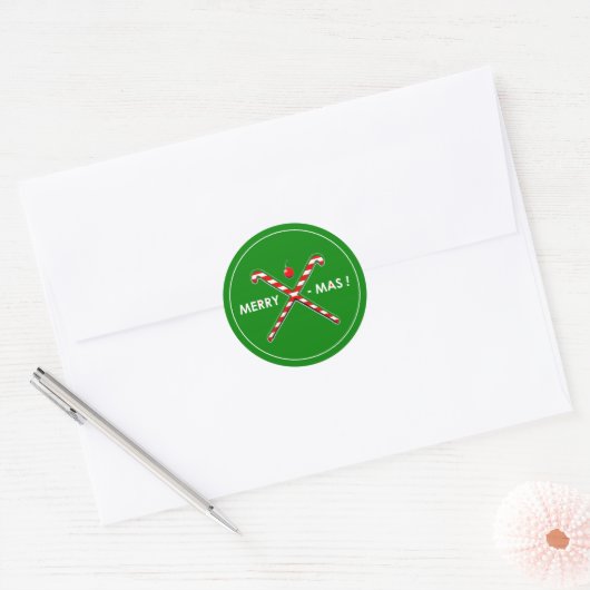 Feldhockey-Weihnachtsgeschenk Runder Aufkleber (Umschlag)