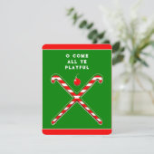 Feldhockey-Weihnachtszeit Feiertagskarte (Stehend Vorderseite)