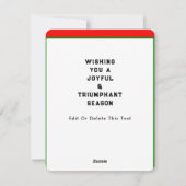 Feldhockey-Weihnachtszeit Feiertagskarte (Rückseite)