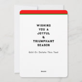 Feldhockey-Weihnachtszeit Feiertagskarte (Rückseite)