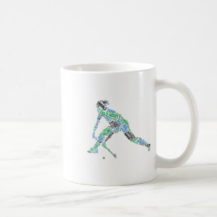 Feldhockeyspieler Wort Silhouette Hockey-Mannschaf Kaffeetasse
