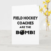 Feldhockeytrainer sind die Bombe! Karte (Gelbe Blume)