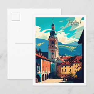 Feldkirch Österreich Vintage-Reiseillustration Postkarte