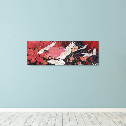 Feldkrane Leinwanddruck (Insitu (Holzboden))