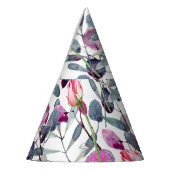 Feldkräuter Rosenknospe Aquarellmuster Partyhütchen (Links)