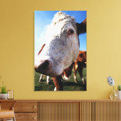 Feldkühe, nah leinwanddruck (Insitu (Wohnzimmer))