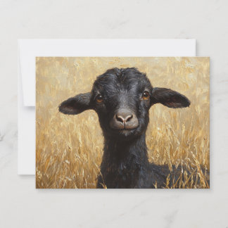 Feldmalerei auf Schwarzziegenweizen Postkarte