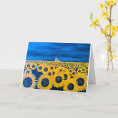 Feldmalerei auf Sonnenblumen von Alfred Fox Karte (Gelbe Blume)