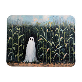 Feldmalerei mit Whimsical Ghost-Mais Magnet