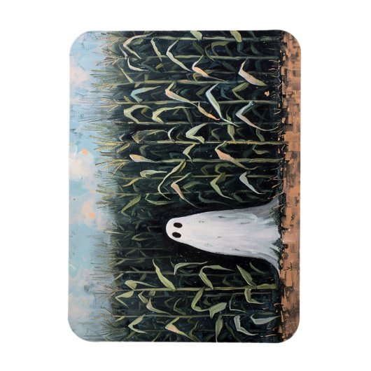 Feldmalerei mit Whimsical Ghost-Mais Magnet (Vertikal)