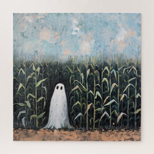 Feldmalerei mit Whimsical Ghost-Mais Puzzle (Vertikal)