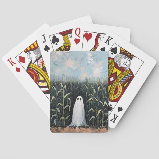 Feldmalerei mit Whimsical Ghost-Mais Spielkarten (Rückseite)