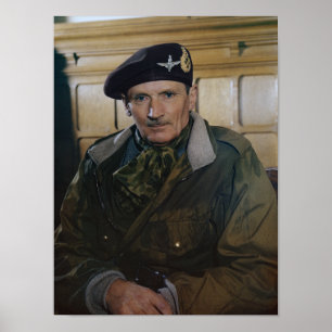 Feldmarschall Sir Bernard Montgomery - WW2 - 1944 Poster