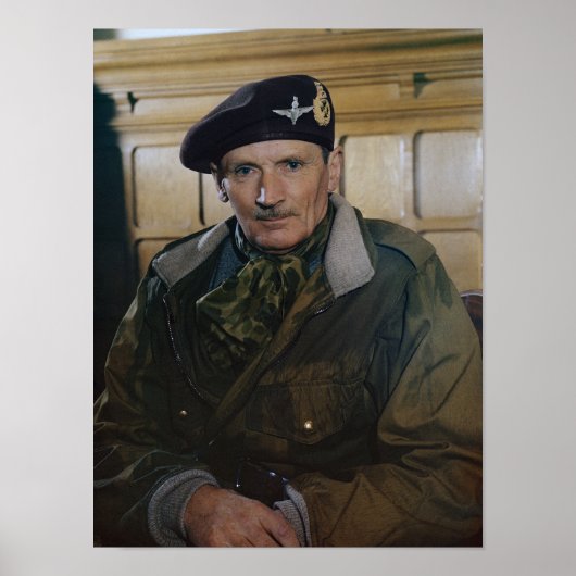 Feldmarschall Sir Bernard Montgomery - WW2 - 1944 Poster (Vorne)