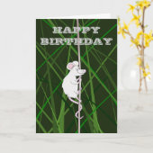 Feldmaus, glücklich zum Geburtstag Karte (Gelbe Blume)