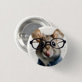 Feldmaus mit Brillen Button (Vorne & Hinten)