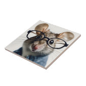 Feldmaus mit Brillen Fliese (Seite)