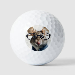 Feldmaus mit Brillen Golfball