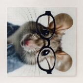 Feldmaus mit Brillen Puzzle (Horizontal)