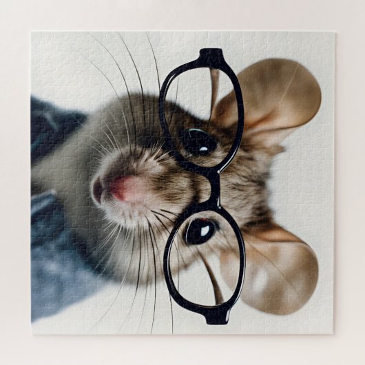 Feldmaus mit Brillen Puzzle (Horizontal)