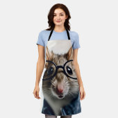Feldmaus mit Brillen Schürze (Getragen)