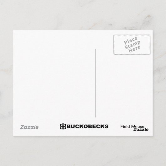 Feldmäuse-Postkarte. Postkarte (Rückseite)