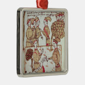 Feldmesser mit seinen Arbeitskräften Silbernes Ornament (Rechts)