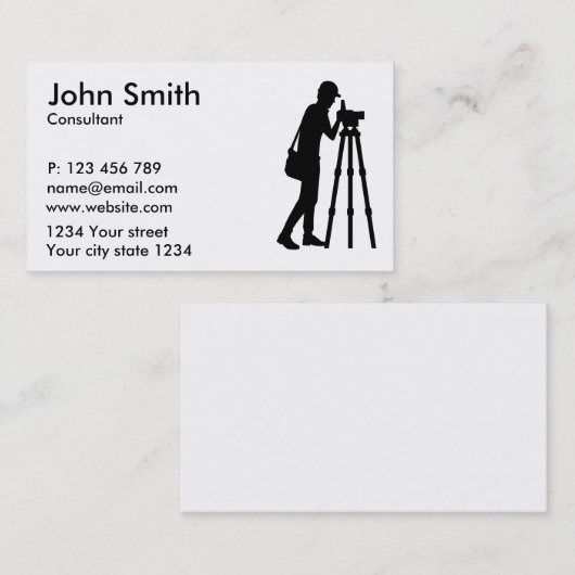 Feldmesser Visitenkarte (Vorne/Hinten)