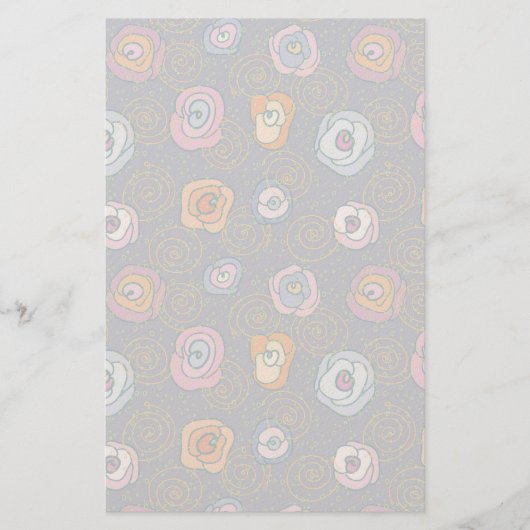 Feldmuster der Abstrakten Rose Briefpapier (Vorderseite)
