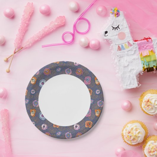 Feldmuster der Abstrakten Rose Pappteller (Party)