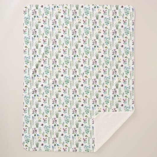 Feldmuster für Blume | Sherpadecke (Vorderseite)