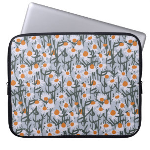 Feldnahtloses Muster auf grauem Hintergrund Laptopschutzhülle