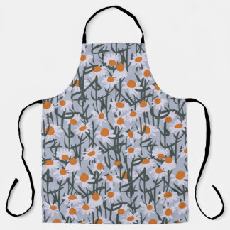 Feldnahtloses Muster auf grauem Hintergrund Schürze