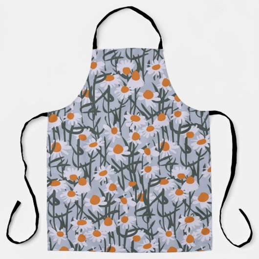 Feldnahtloses Muster auf grauem Hintergrund Schürze (Vorderseite)