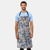 Feldnahtloses Muster auf grauem Hintergrund Schürze (Getragen)