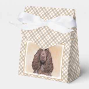 Feldspanelmalerei - Niedliche Original-Hundekunst Geschenkschachtel