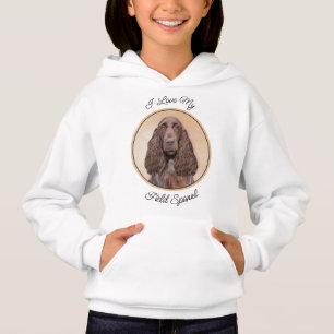 Feldspanelmalerei - Niedliche Original-Hundekunst Hoodie