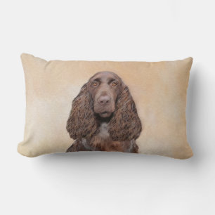 Feldspanelmalerei - Niedliche Original-Hundekunst Lendenkissen