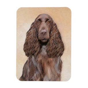 Feldspanelmalerei - Niedliche Original-Hundekunst Magnet