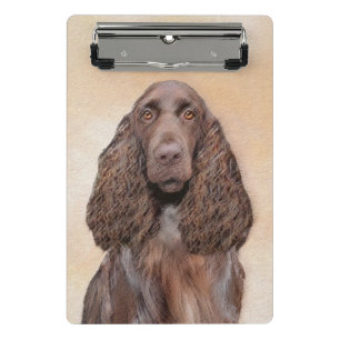 Feldspanelmalerei - Niedliche Original-Hundekunst Mini Klemmbrett
