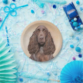 Feldspanelmalerei - Niedliche Original-Hundekunst Pappteller (Party)