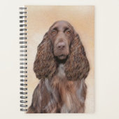 Feldspanelmalerei - Niedliche Original-Hundekunst Planer (Vorderseite)