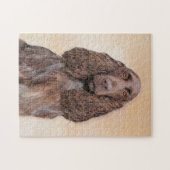 Feldspanelmalerei - Niedliche Original-Hundekunst Puzzle (Horizontal)
