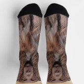 Feldspanelmalerei - Niedliche Original-Hundekunst Socken (Oben)