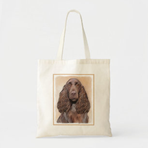 Feldspanelmalerei - Niedliche Original-Hundekunst Tragetasche