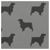 Feldspaniel-Silhouette-Muster Stoff (Nahaufnahme)
